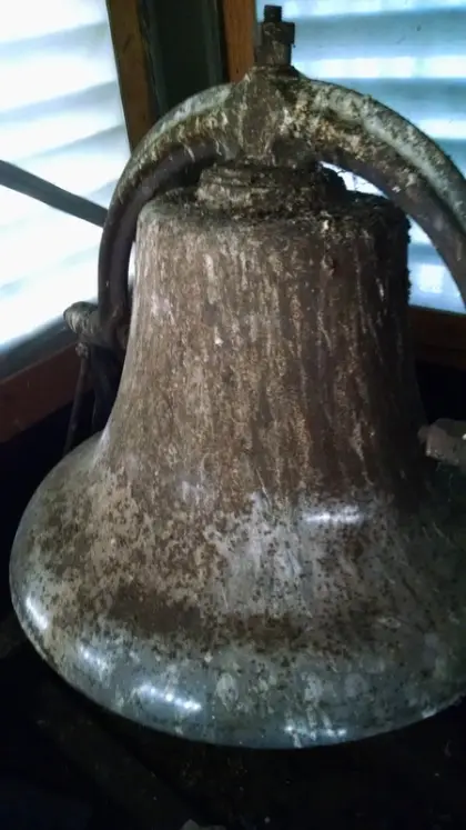 The working bell in the church's bell tower